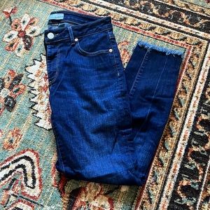 LOFT Dark Wash Curvy Skinny Jeans